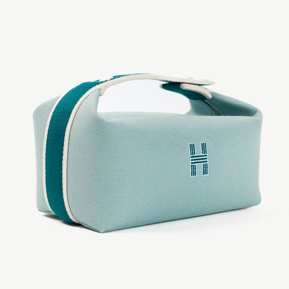 Hermes Bride-a-Brac Small Model Eucalyptus Canvas Case - Picture 2 of 14